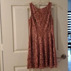 Speechless Pink Lace Dress Mini